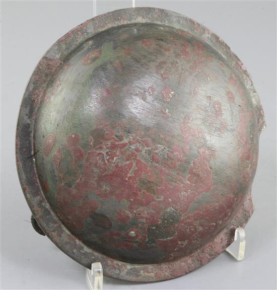 A Chinese archaic bronze steamer vessel, Zeng, Han dynasty, 206 B.C.-206 A.D., 16cm diameter, edge loss